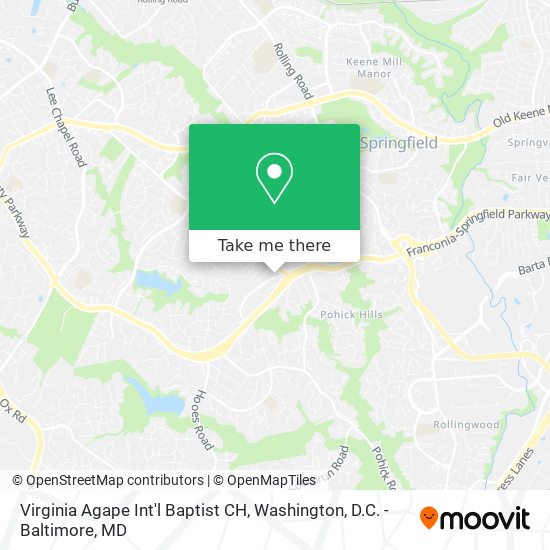 Virginia Agape Int'l Baptist CH map