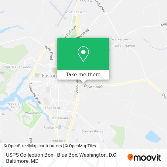 USPS Collection Box - Blue Box map