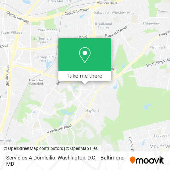 Servicios A Domicilio map