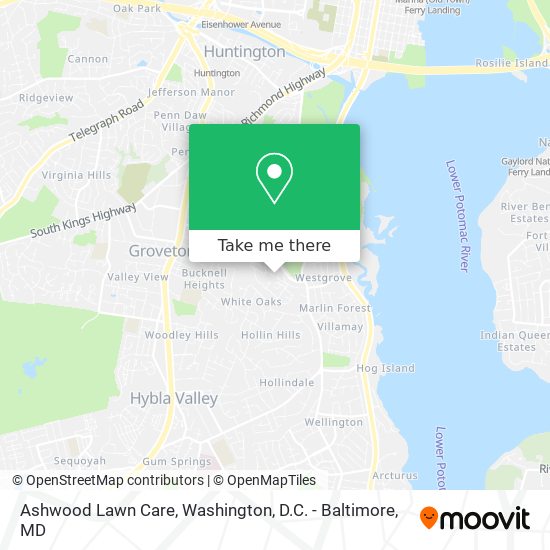 Ashwood Lawn Care map