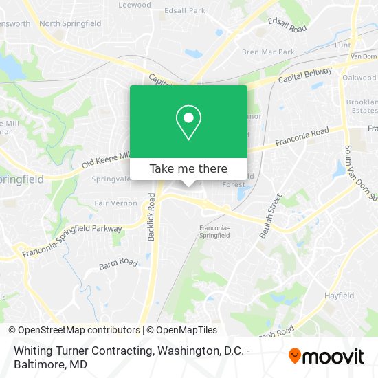 Whiting Turner Contracting map