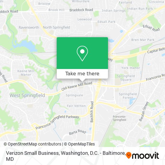 Mapa de Verizon Small Business