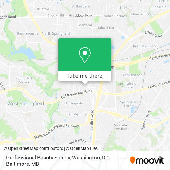 Professional Beauty Supply map