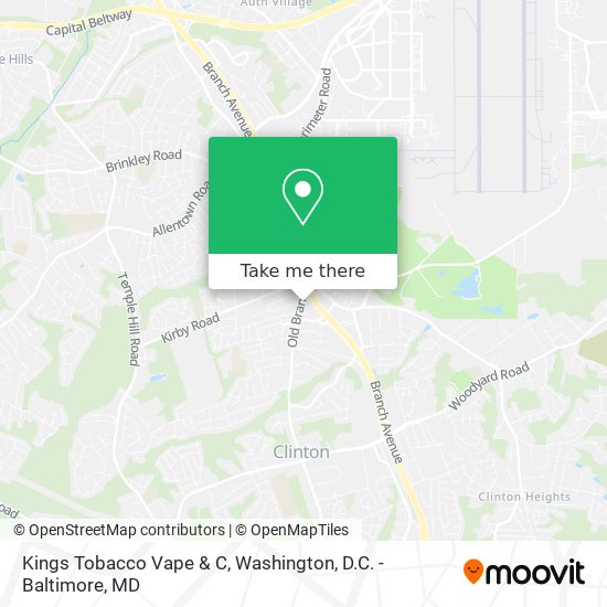 Kings Tobacco Vape & C map