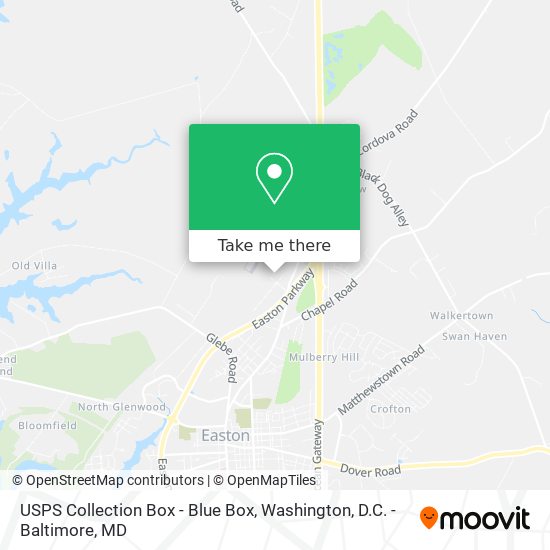 USPS Collection Box - Blue Box map