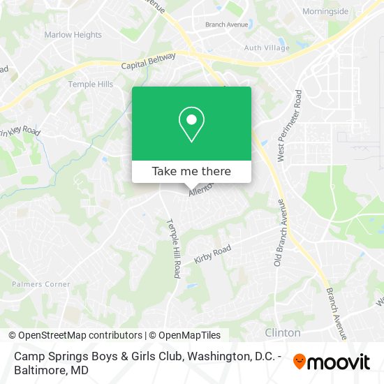 Camp Springs Boys & Girls Club map