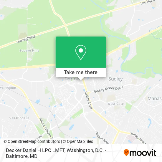 Decker Daniel H LPC LMFT map