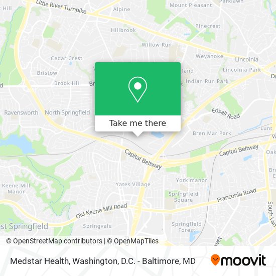 Medstar Health map