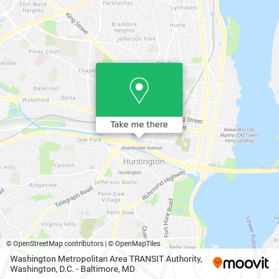 Washington Metropolitan Area TRANSIT Authority map