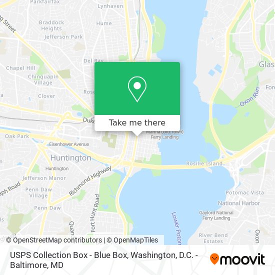 Mapa de USPS Collection Box - Blue Box