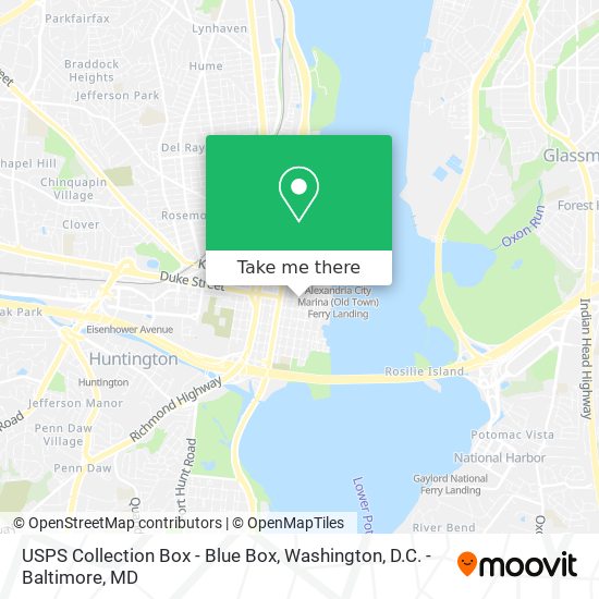 USPS Collection Box - Blue Box map