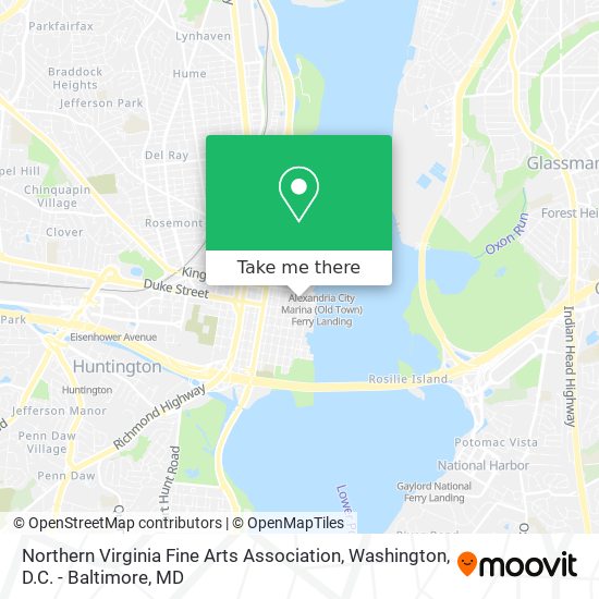 Northern Virginia Fine Arts Association map