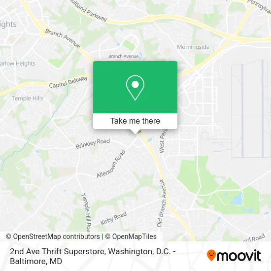 2nd Ave Thrift Superstore map