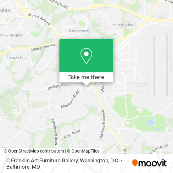 C Franklin Art Furniture Gallery map