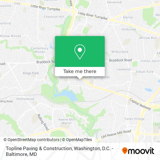 Topline Paving & Construction map