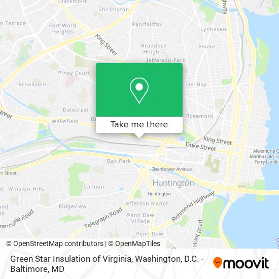 Green Star Insulation of Virginia map