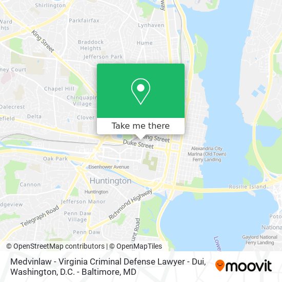 Mapa de Medvinlaw - Virginia Criminal Defense Lawyer - Dui