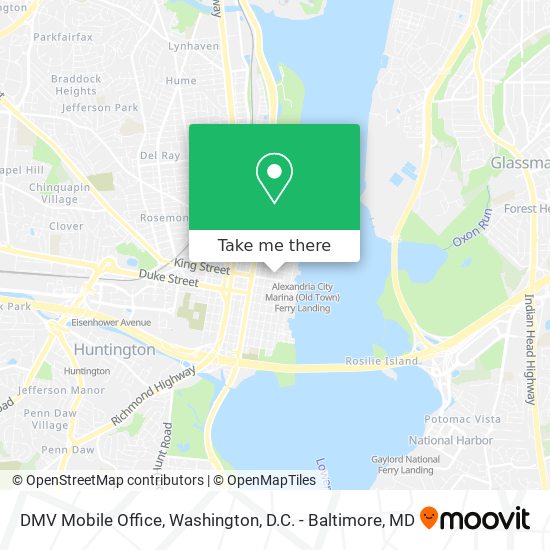 DMV Mobile Office map