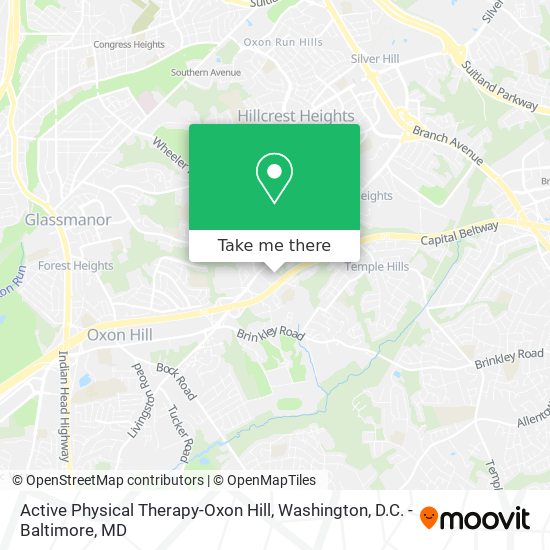 Mapa de Active Physical Therapy-Oxon Hill
