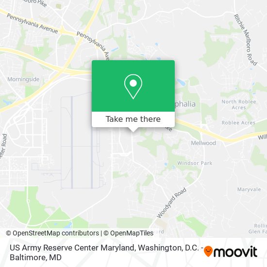 Mapa de US Army Reserve Center Maryland