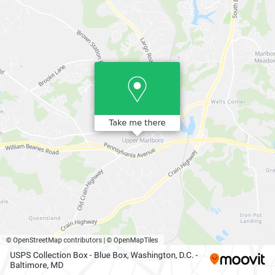 Mapa de USPS Collection Box - Blue Box