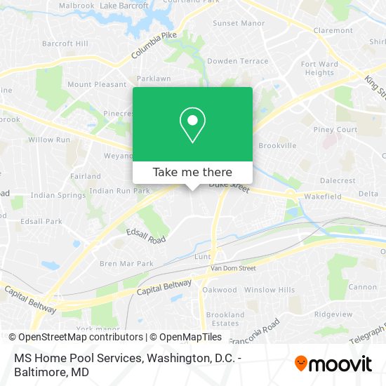 MS Home Pool Services map