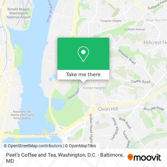 Peet's Coffee and Tea map