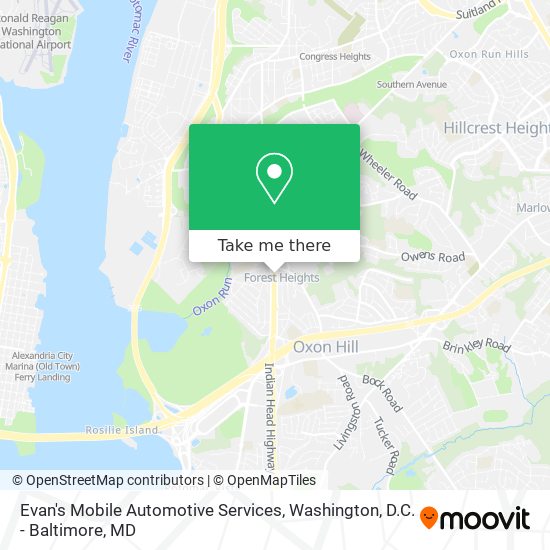 Evan's Mobile Automotive Services map