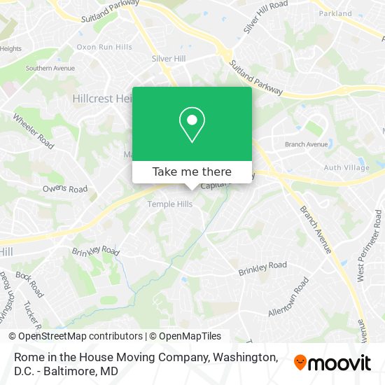 Rome in the House Moving Company map