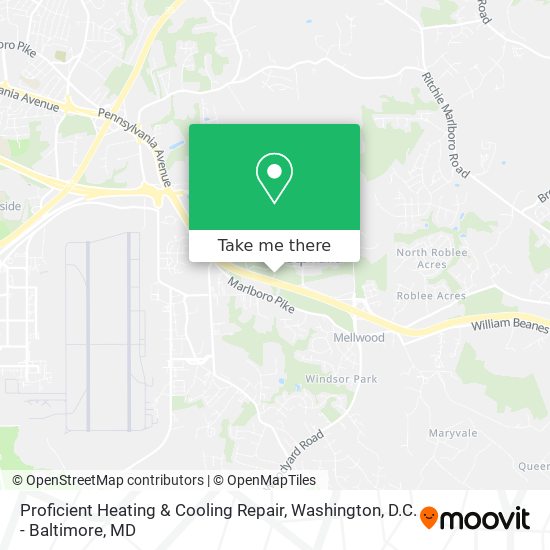 Mapa de Proficient Heating & Cooling Repair