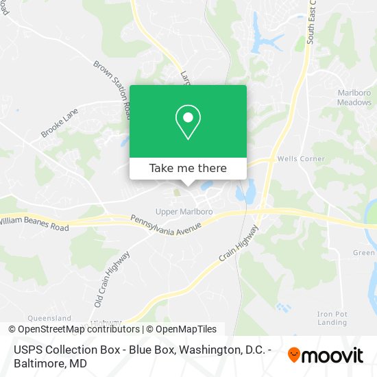 USPS Collection Box - Blue Box map