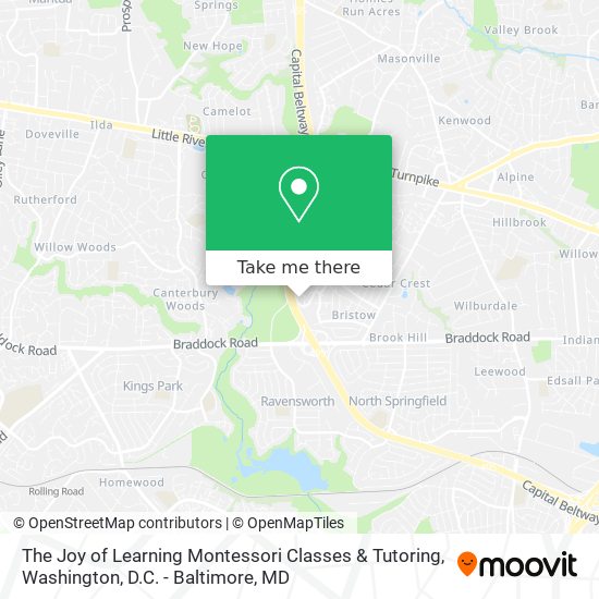 Mapa de The Joy of Learning Montessori Classes & Tutoring