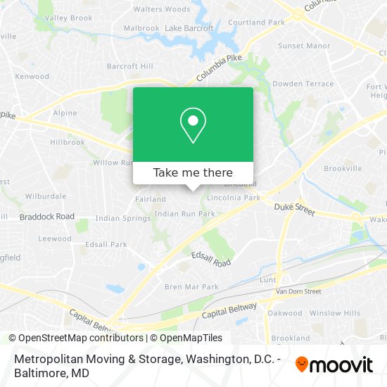 Metropolitan Moving & Storage map