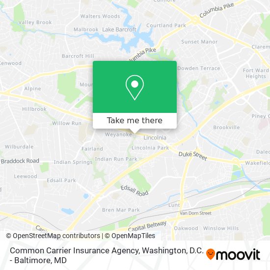 Mapa de Common Carrier Insurance Agency