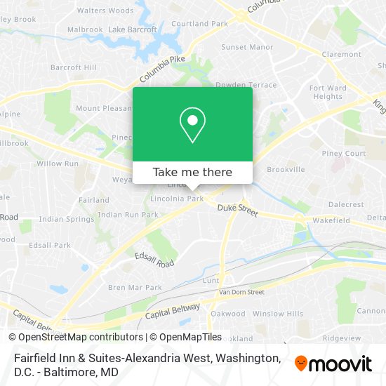 Fairfield Inn & Suites-Alexandria West map
