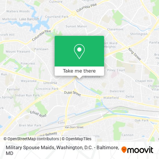 Military Spouse Maids map