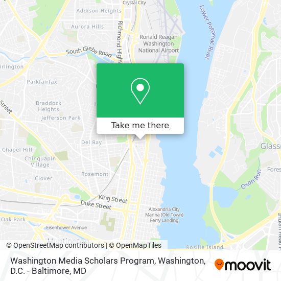 Washington Media Scholars Program map