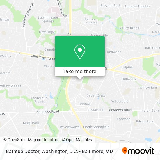 Mapa de Bathtub Doctor