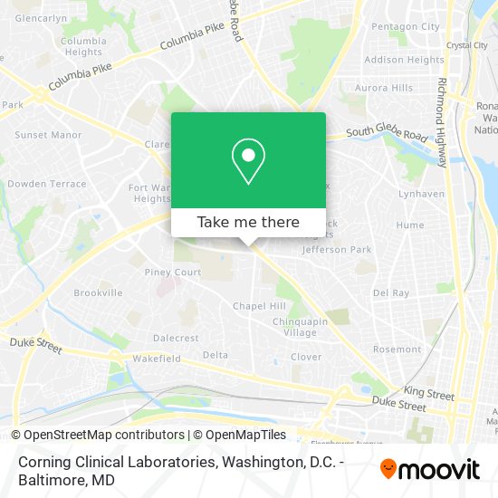 Mapa de Corning Clinical Laboratories