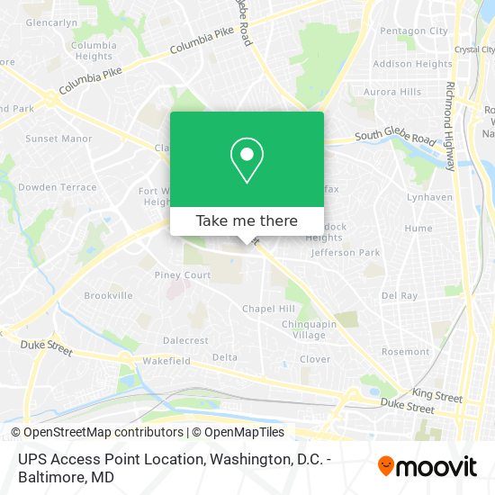 UPS Access Point Location map