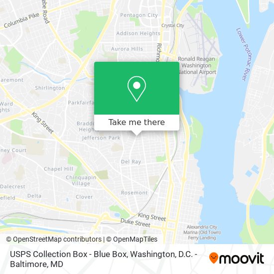 USPS Collection Box - Blue Box map