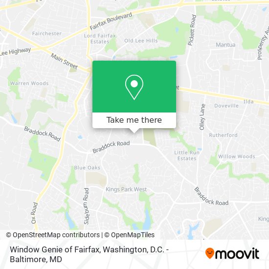Window Genie of Fairfax map