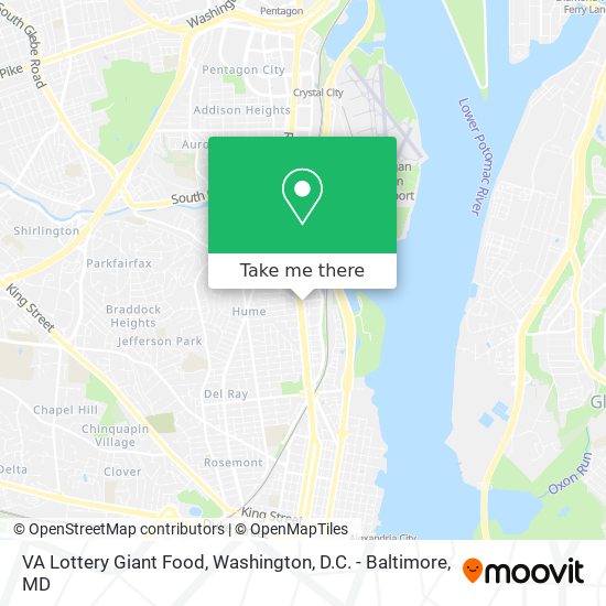 Mapa de VA Lottery Giant Food