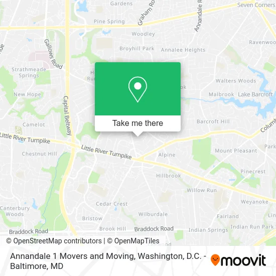 Annandale 1 Movers and Moving map