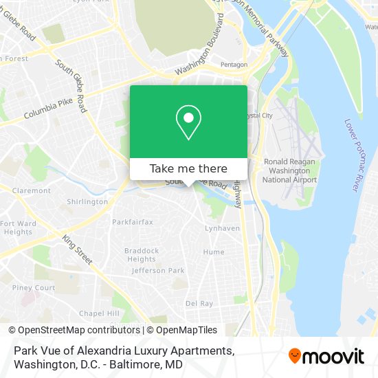 Park Vue of Alexandria Luxury Apartments map