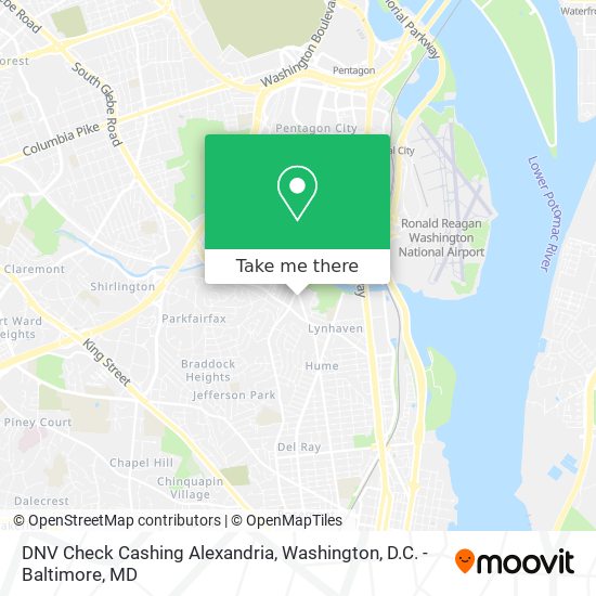 Mapa de DNV Check Cashing Alexandria