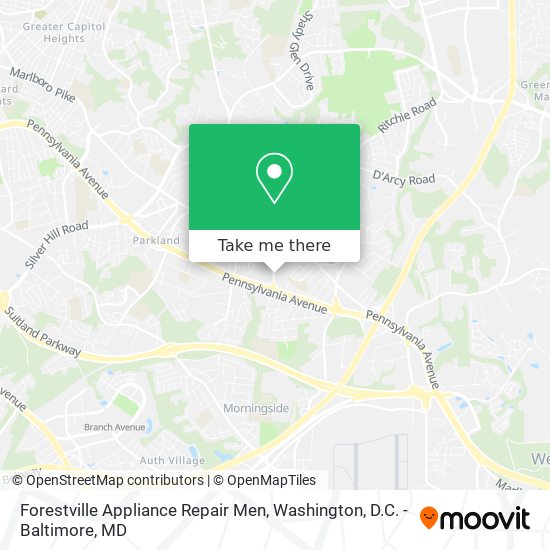 Mapa de Forestville Appliance Repair Men