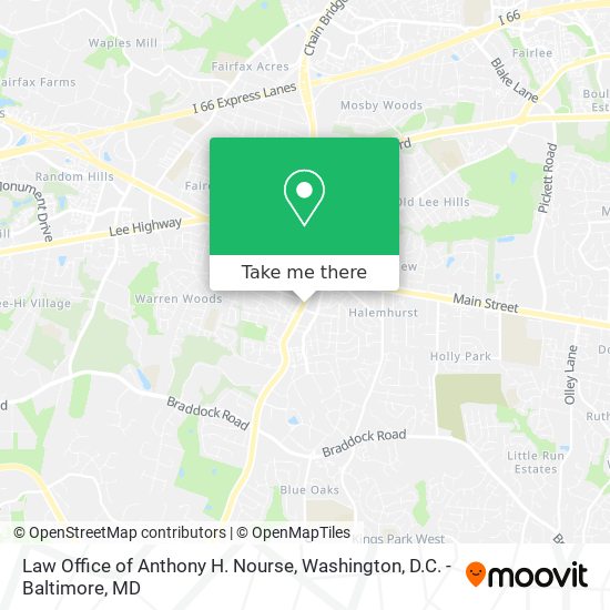 Mapa de Law Office of Anthony H. Nourse