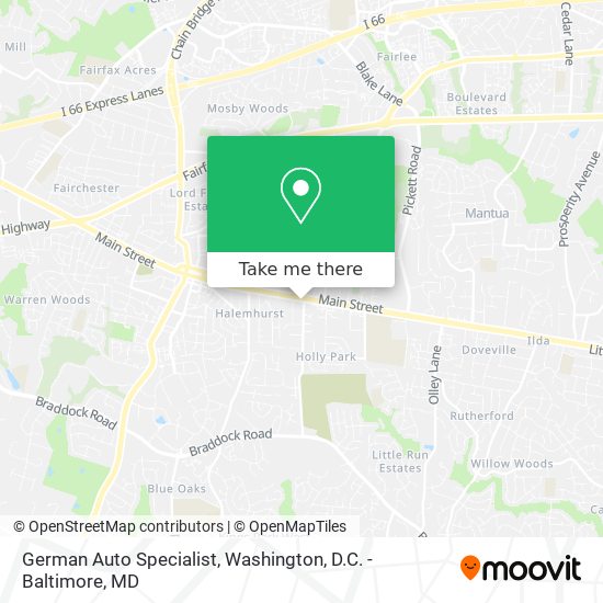 German Auto Specialist map