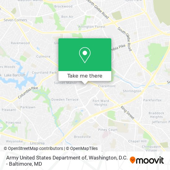 Mapa de Army United States Department of